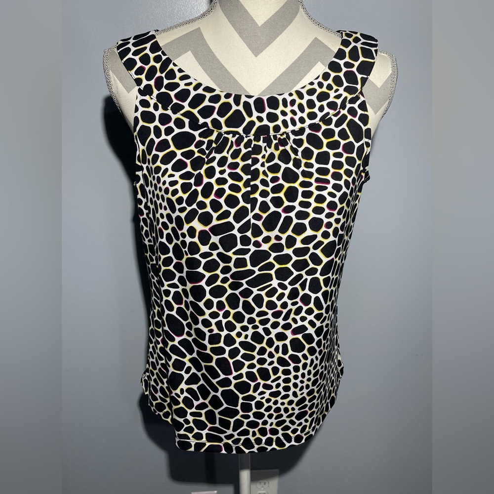 Calvin Klein Black and White Patterned Tank Top